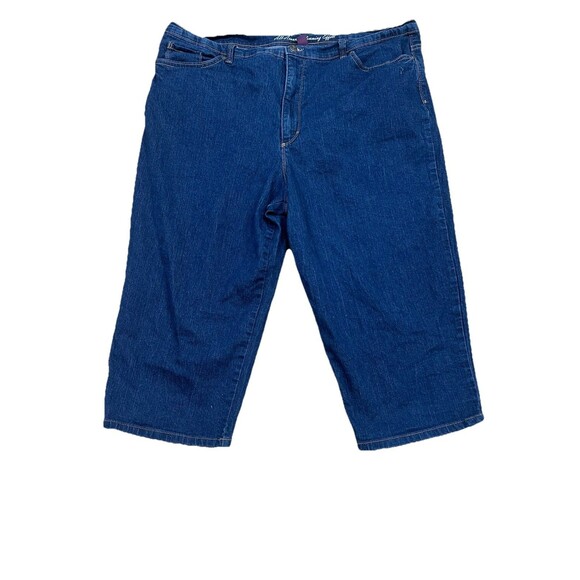 Gloria Vanderbilt Capri Blue Jeans Plus Sz 24 Amanda All Around Slimming Effect - Picture 1 of 9